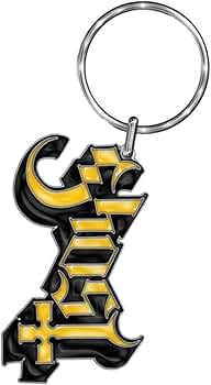 Ghost GHOST キーフック チェーン Ghost Keyring Keychain Classic Band Logo Official Metal Size