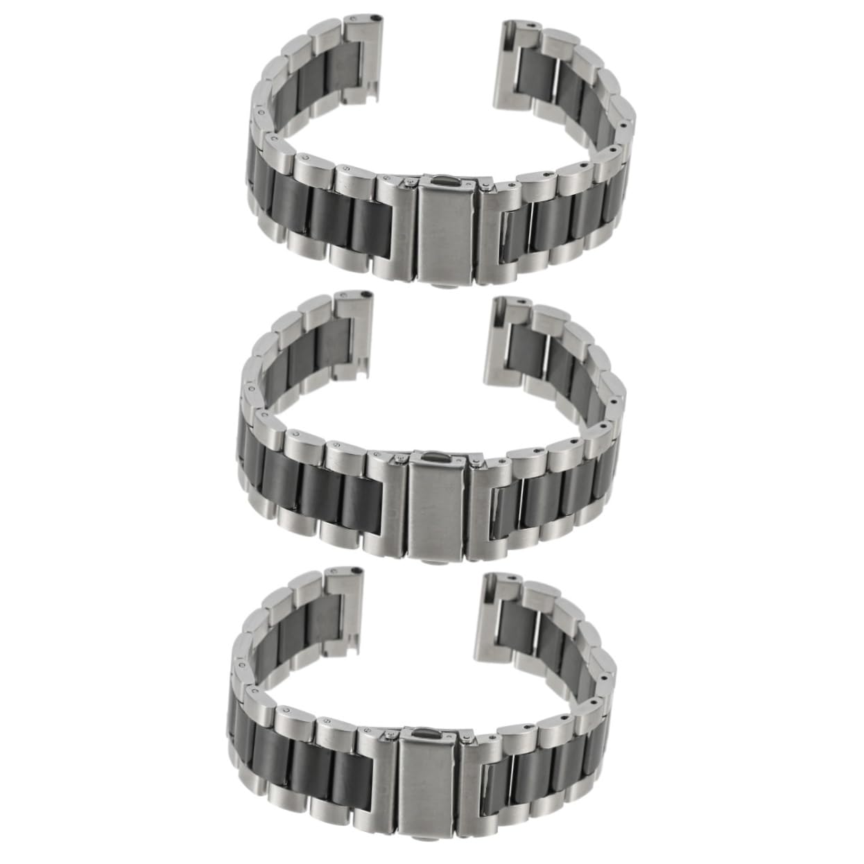 Hemobllo 3piezas Correa De Reloj De Acero Inoxidable Para Hombre y Mujer Banda Reemplazo Transpirable Compatible Smartwatch Para Ocasiones Especiales