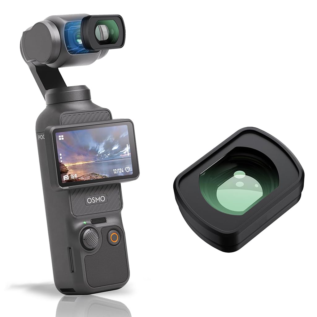 ZORBES® Magnet Wide Angle Lens Compatible with Osmo Pocket Ultra Wide View 112 Degree Attachment HD Optical Glass for Traveling and Daily Usage-image-8