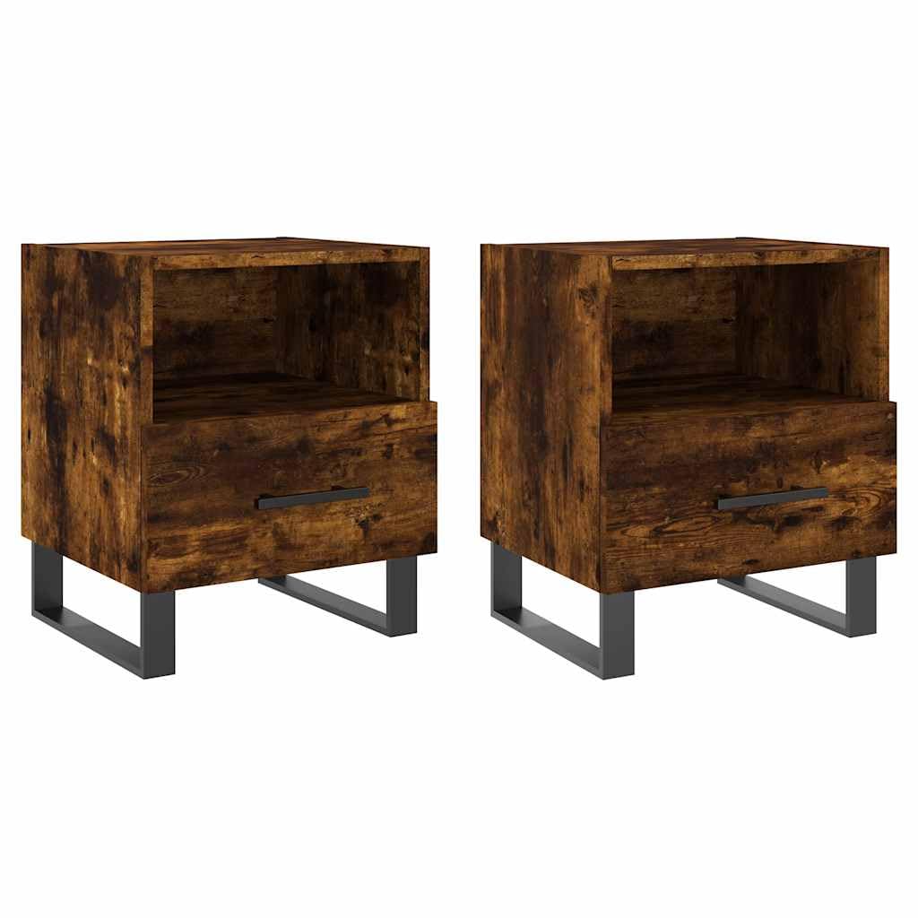 Table de nuit en bois d'ingénierie idéale pour optimiser le rangement près du lit