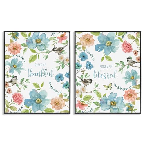 Impressions giclées Gratitude Blooms Stupell Industries tableaux floraux robustes de prestige