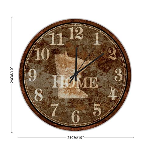 Reloj de pared redondo silencioso 10 pulgadas miniatura 2
