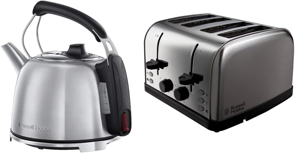 Russell Hobbs 25860 K65 Anniversary Electric Kettle, Metal, 3000 W, 1.2 liters, Brushed Steel