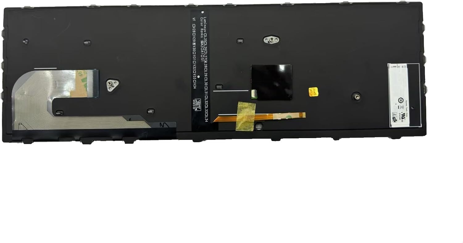 Keyboard Replacement with Backlit for Elitebook 750 G5 755 G5 850 G5 855 G5 750 G6 850 G6 / Zbook 15u G5 G6 L14366-001 L32575-001 Series Laptop US Layout with Pointer Gray Frame(Backlit)