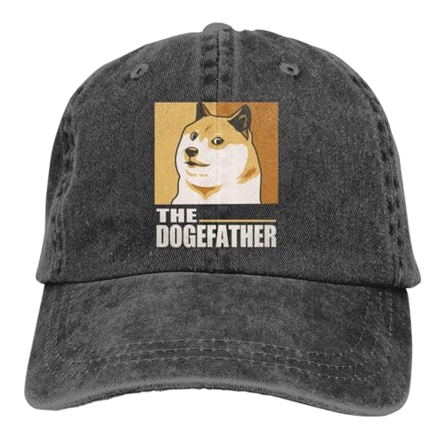 Gorra de béisbol Dogecoin para Hombre Elon Musk The DogeFather Colores Divertidos Gorra Snapback de Verano para Mujer