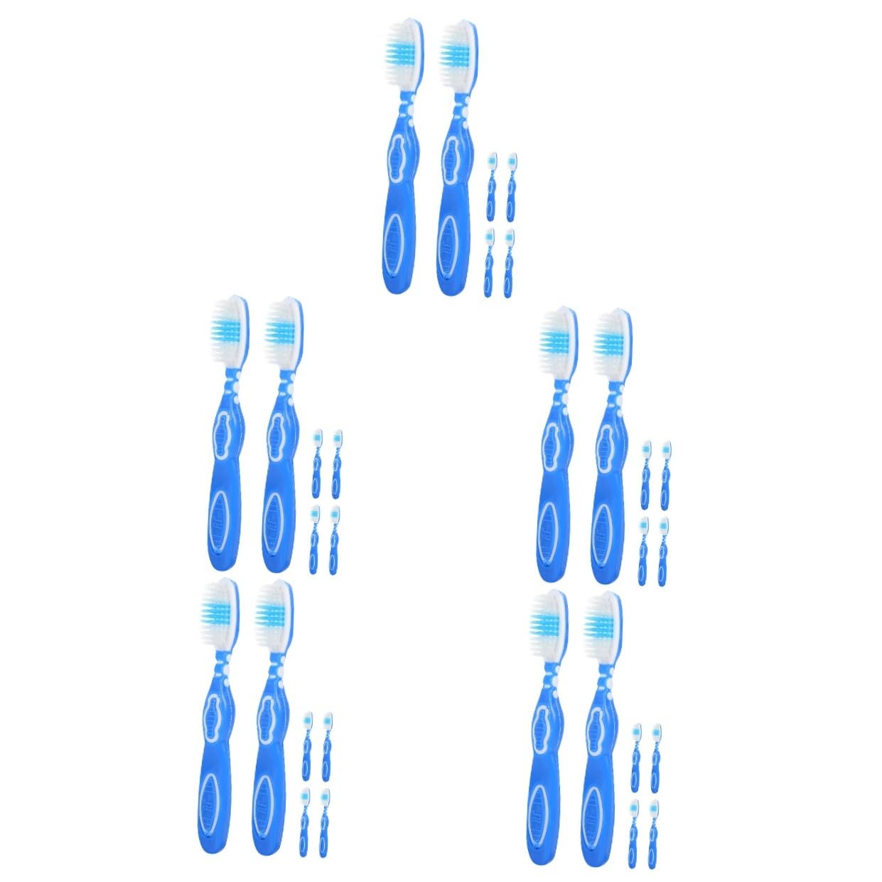 5 Set Spazzolino Mini Con Corto E Setole Morbide Spazzolino Sicuro Per Strutture Correttive E Trasporto Facile 6 Pezzi * 5