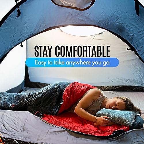 Camping-Pillow-Soft-Breathable-Backpacking-Pillow-for-Camping-wGel-Memory-Foam-Cotton-Water-Resistant-Blue-Camp-Pillows-for-Sleeping-17-x-14-x-45-Travel-Size-Camp-Pillow