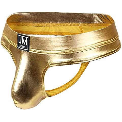 Herren Tanga Sexy Boxer Slips Unterwäsche Schwarz Dessous Bikini Strings Höschen Lackleder Erotik String Mini Thong Unterhosen Männer Underwear Pants Shorts Nachtclub Hose Hipster Hosen Slip Panty Cover