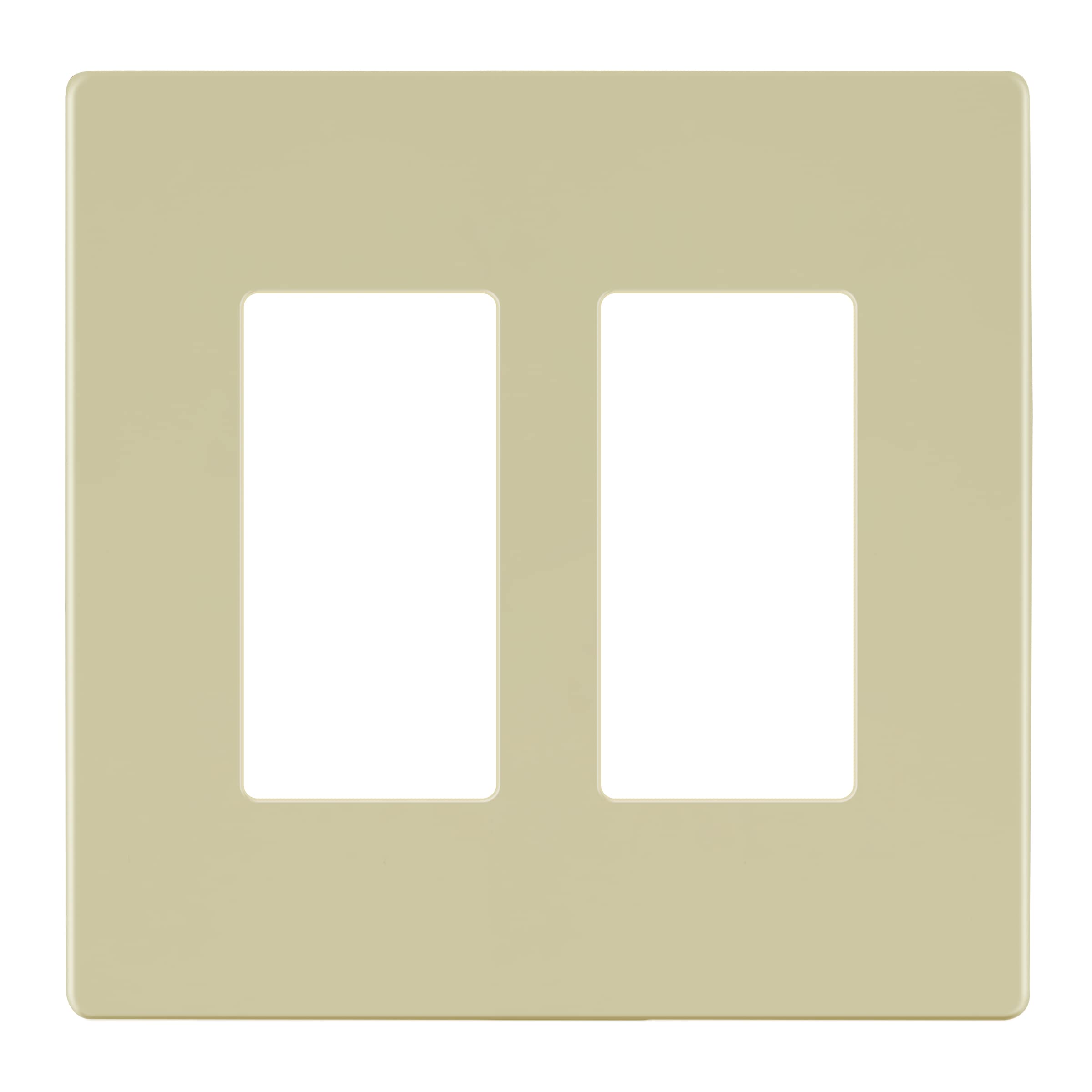 LIDER Brushed Finish Decorator Switch Cover, Screwless Wall Plate, Mid-Size 2-Gang 4.88" x 4.92", Unbreakable Polycarbonate Thermoplastic, UL Listed, LSWP-32M-BGD, Brushed Gold — view 26