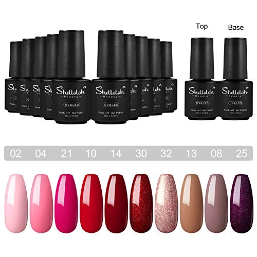 Shelloloh UV Gel Lak Kleurgel voor Nagels 10st Losweken Gel Polish UV Kleuren Nagellak Manicure set - Afbeelding 3
