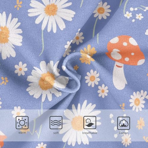 Wusikd Daisies Girls' Underwear Cotton Mushrooms Girls Briefs Soft Toddler Underwear 2T3