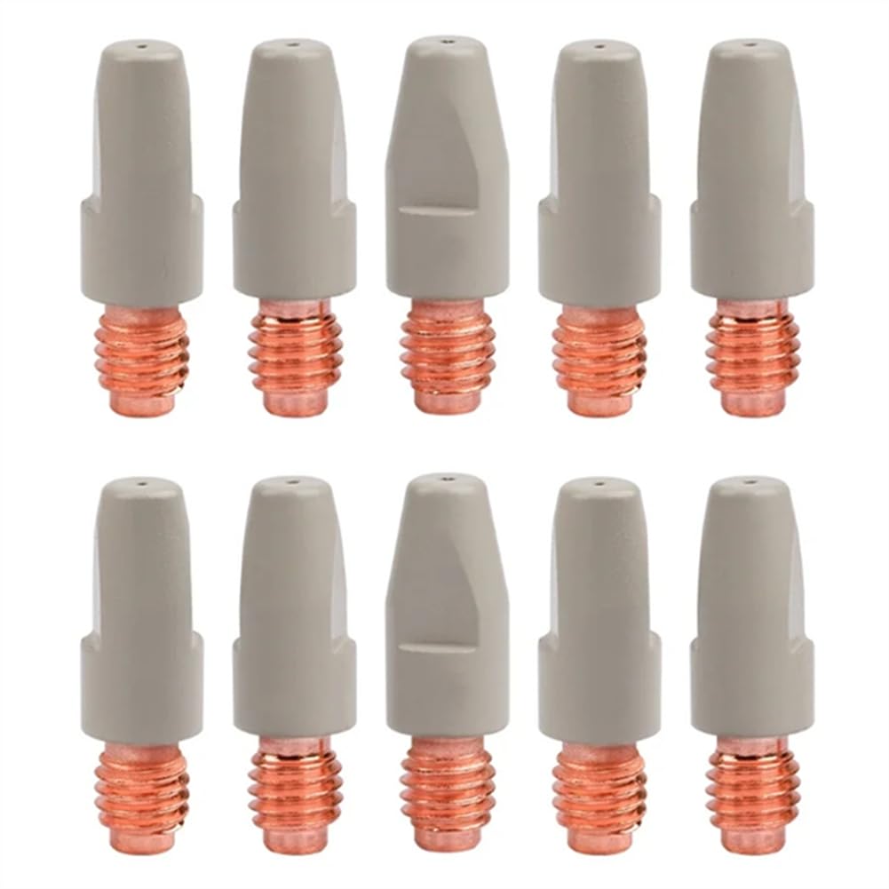Tuesoa 10Pcs 36Kd Welding Contact Tips Coating Protect M8 Gas Nozzle Tip 1.0Mm Mig Welding Torche Welding Tool Parts