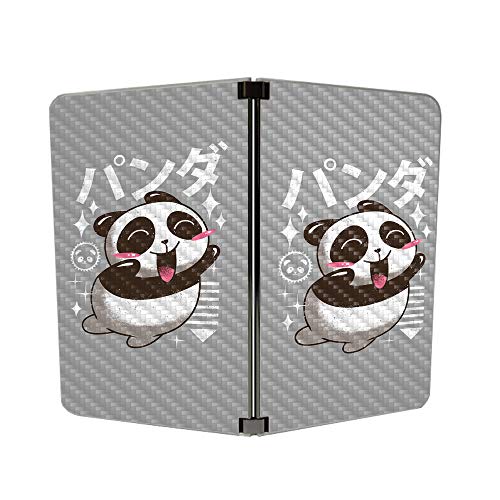 Image of MightySkins Carbon Fiber Skin for Microsoft Surface Duo - Panda Kawaii | Protective, Durable Textured Carbon Fiber Finish | Easy to Apply, Remove, and Change Styles | Made in The USA
