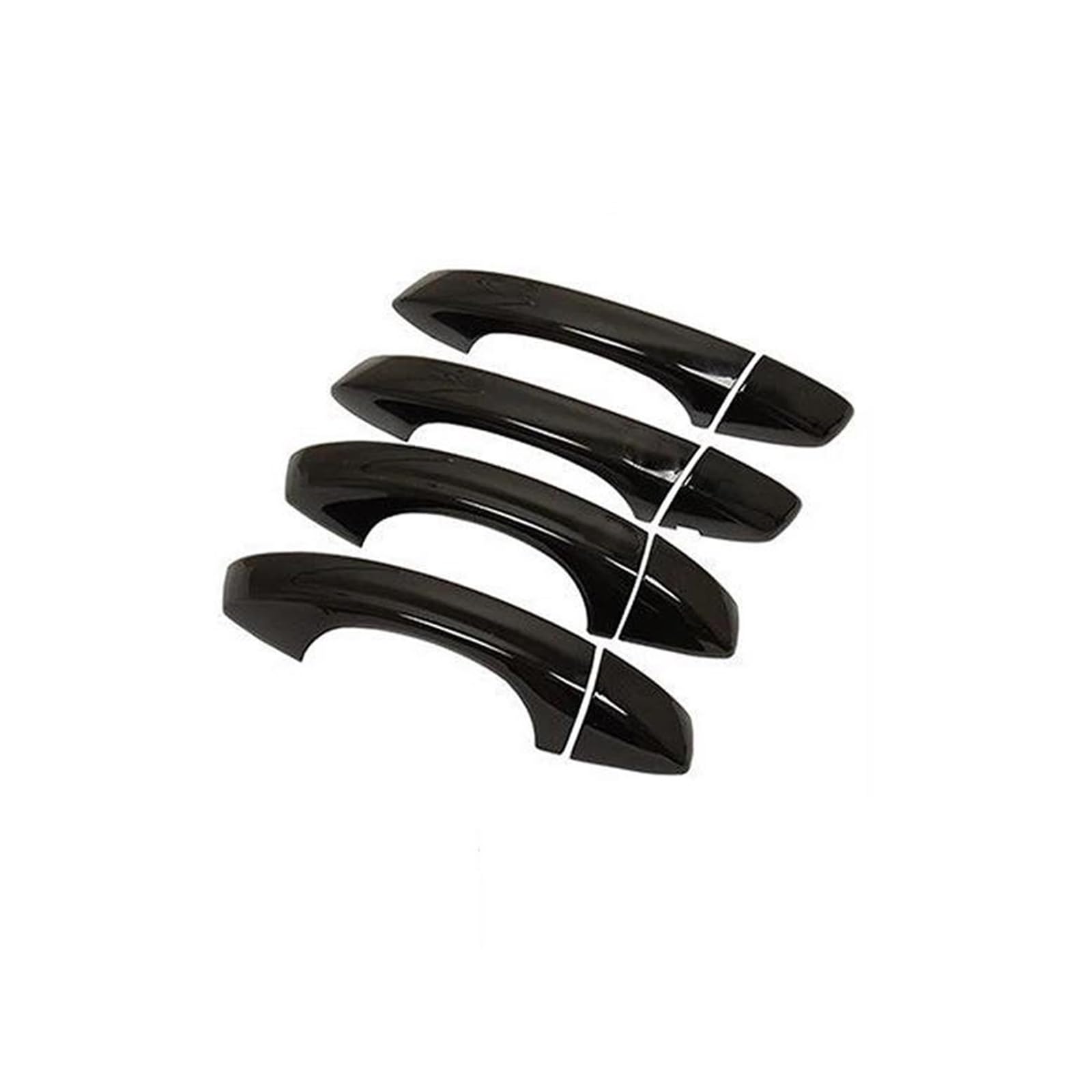 Inteligentna osłona klamki do drzwi Skoda do Octavia MK3 5E 2013 2014 2012~2019 2015, błyszcząca czarna naklejka, akcesoria do folii ochronnej (4 uchwyty bez dziurki od klucza) (4 uchwyty bez dziurki