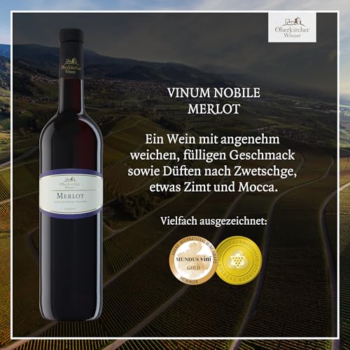 Oberkircher Winzer Wein Probierpaket - VINUM NOBILE - Riesling, Grauburgunder, Chardonnay, Spätburgunder, Merlot, Syrah - Premium Weißweine & Rotweine trocken aus Baden (6 x 0,75l)