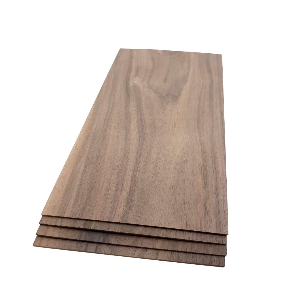 Walnut Hardwood Planks - Walnut Wood for Unfinished Wood Crafts - 1/8’’ (3mm) 100% Pure Hardwood - Laser Engraving Blanks - Walnut Planks for Crafts (1/8″ x 6 1/2″ x 15″, 4)