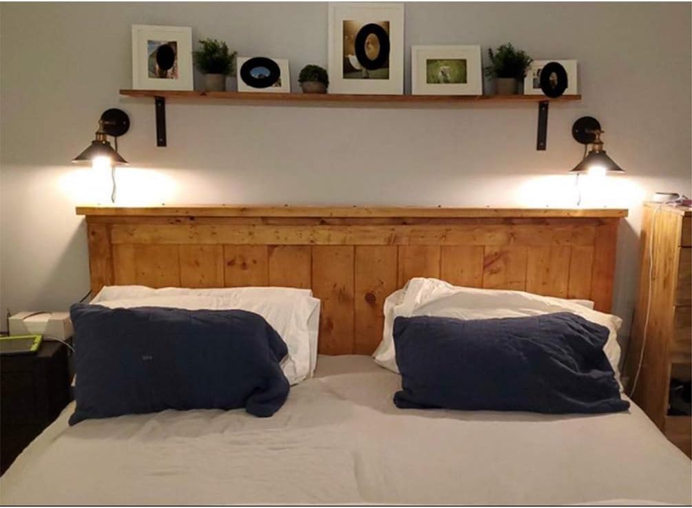 Licperron Plug in Wall Sconces, Vintage Wall Light with Plug in Cord, 240 Degree Industrial Wall Lighting with UL Switch for Restaurants Bathroom Dining Room Kitchen Bedroom, 2 Pack, Dimmable
