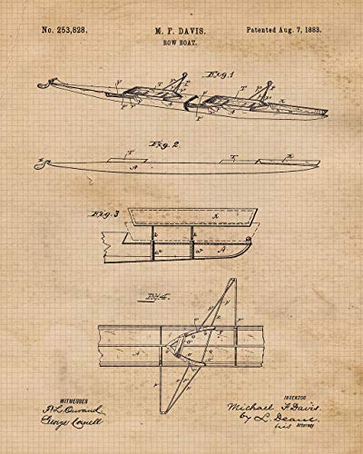 Stars By Nature Vintage Rowing Patent Prints thumb #3