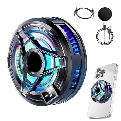 Ventilador enfriador para teléfono y tablet magnético con pantalla LED para gaming