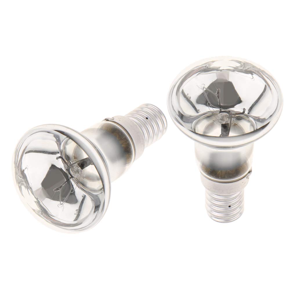 Perfk 2Pcs Glitter Lamps Bulbs Replacement R39 E14 30W Reflector Bulbs