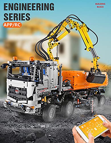 XJJY Technologie pneumatisches LKW-Modell, 2819 Teile große Moc-Terminal-Bausteine, mit Fernbedienung und Motoren… – Bild 3