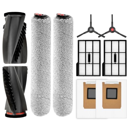 Image of (10 Pack) E28 E25 Omni Replacement Parts Compatible with Eufy E28 Omni / E25 Omni Robotic Vacuum Cleaner, 2 Roller Brushes, 2 Brush Rollers, 2 Side Brushes, 2 HEPA Filters, 2 Dust Bags, Accessories Kit