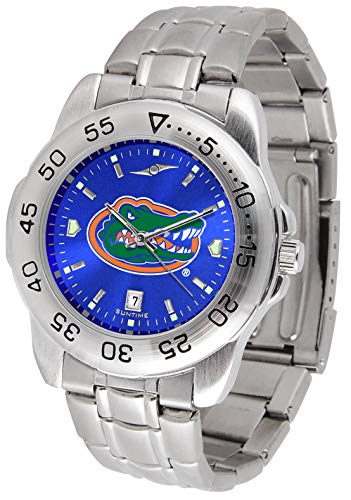 Image of SunTime Men's NCAA Team Sport Watch, 20mm Stainless Steel Strap, Reflective Shiny Dial with Date