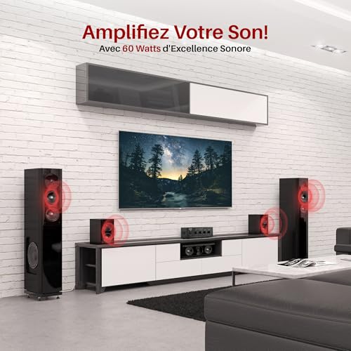 Pyle Amplificateur PA Bluetooth 60W Mini Ampli Sonorisation RCA