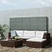 Festnight Muebles de Jardín | Conjunto de Jardín | Juego de Sofá de Jardín 4 Plazas de Ratán, Combinación Versátil Conjuntos de Sofas Exteriors con Cojíns, Marrón