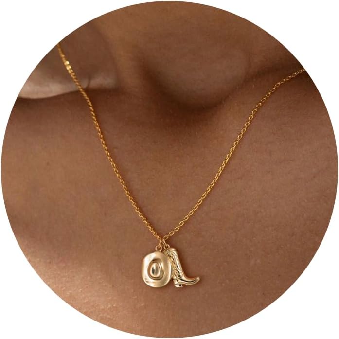 HANLI 14K Gold Plated Necklaces for Women - Dainty Butterfly, Star of David, Moon and Star, Sun, Lotus, Infinity, Hummingbird, Bee,Boots,Chill,Sunflower Pendant Designs - Elegant Jewelry for Women
