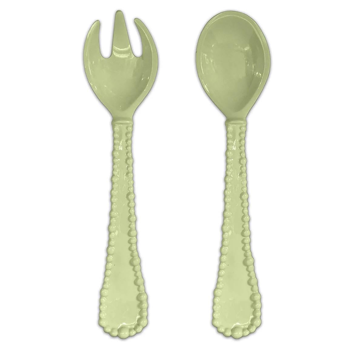 Cubiertos ensalada verde salvia Baci Milano para servir con estilo