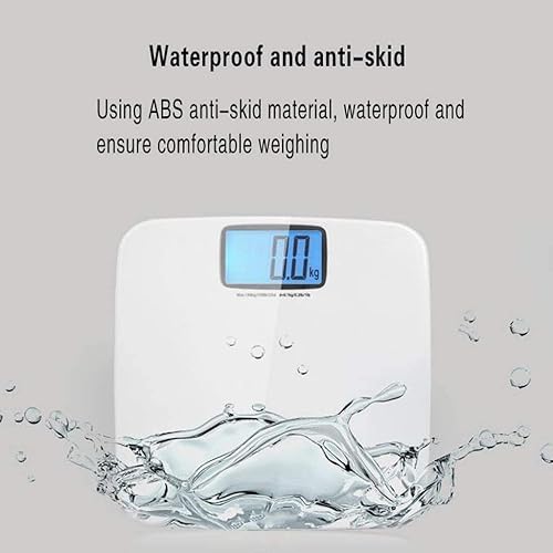 Miniatura 5 de Báscula de baño, báscula digital de baño de alta precisión, mide un peso de hasta 330 libras, LCD retroiluminado fácil de leer