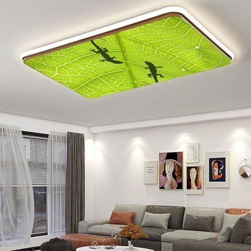 Image of 2Pcs Gecko Fluorescent Light Covers for Ceiling Lights Classroom, Magnetic Light Filters for Office, Hospitals, Home 4 X 2 Feet