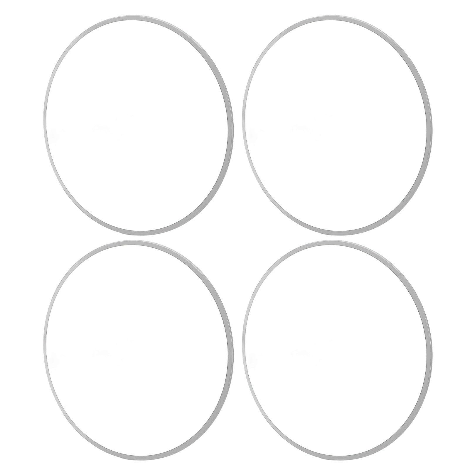 Generic 4 Pezzi di Protezione per Ruote da 16 Pollici, Antigraffio, Autoadesiva, in Lega di Alluminio, per Cerchi Piatti (SILVER)