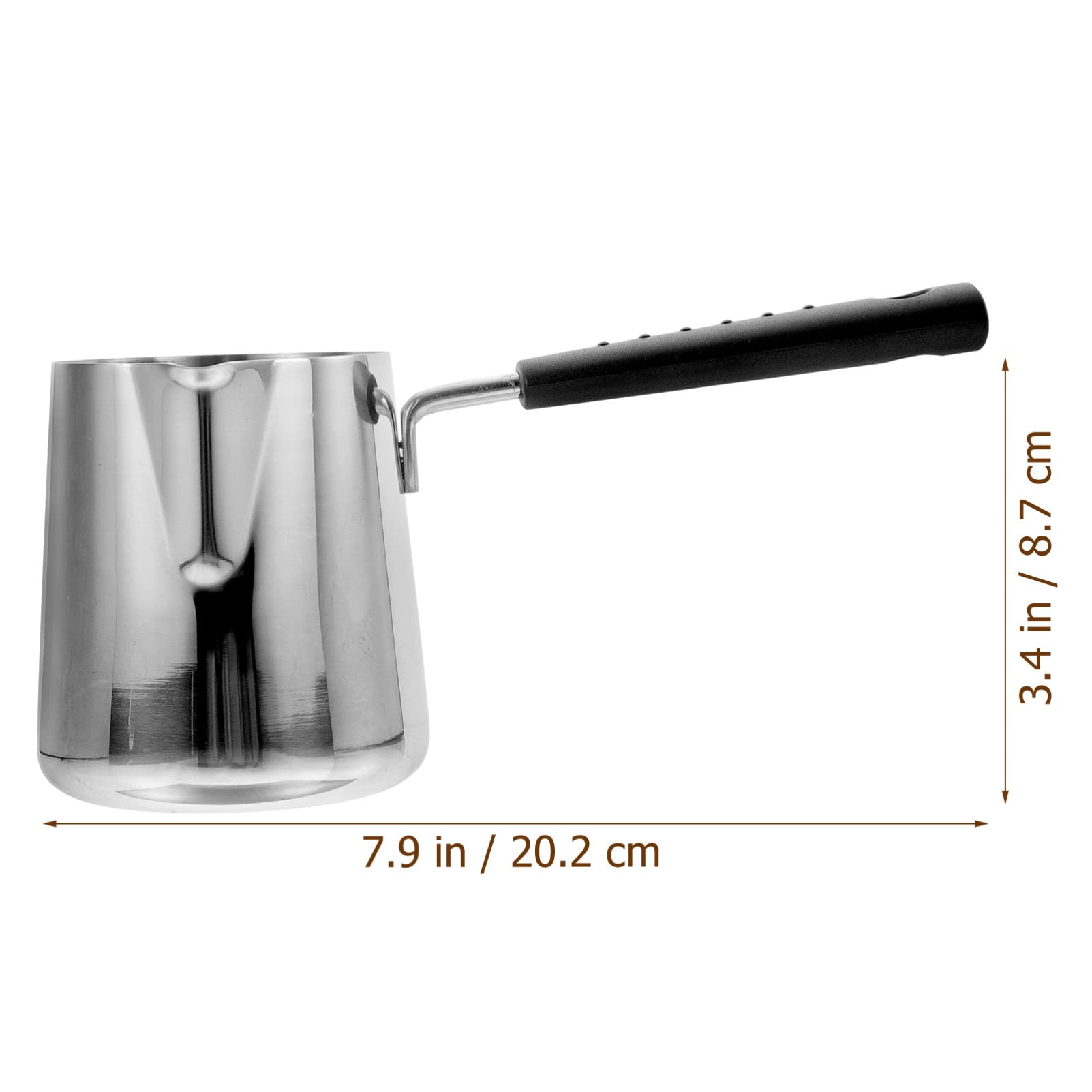 Alipis Pentolino Piccolo in Acciaio Inossidabile da 600ml con Manico Ergonomico e Beccuccio per Versare Olio per Cucinare su Piani a Induzione e Cottura al Forno