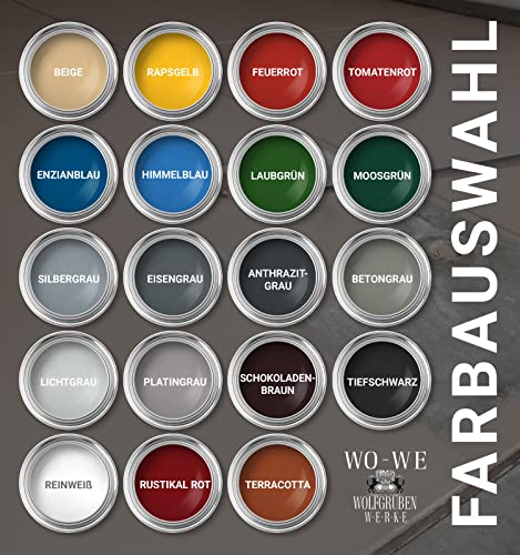 WO-WE Bodenfarbe Bodenbeschichtung Betonfarbe W700 Anthrazit Grau ähnl. RAL 7016-5L