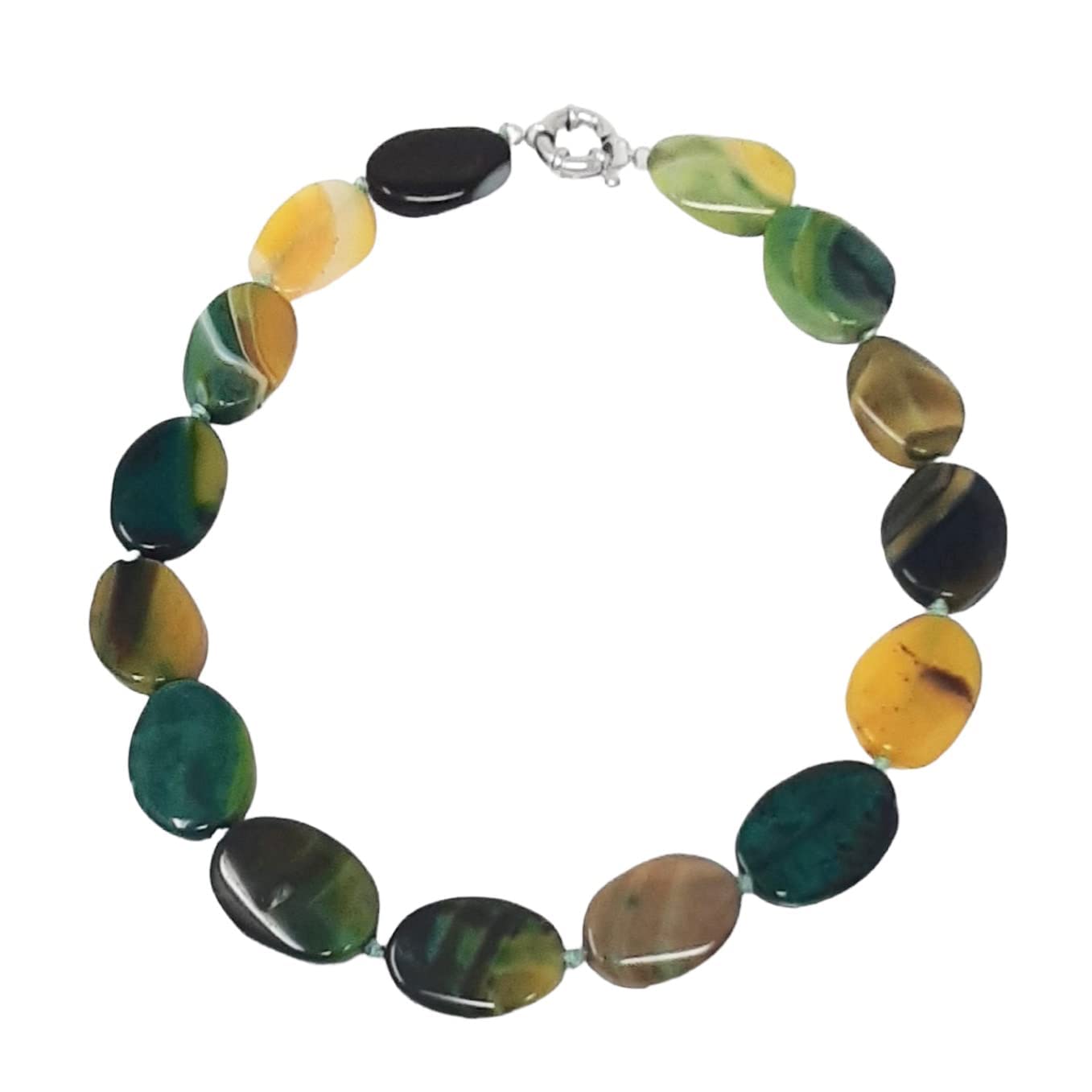 Collier de pierres précieuses fait à la main pour les femmes - Chunky Statement Agate gemstone Necklace for women