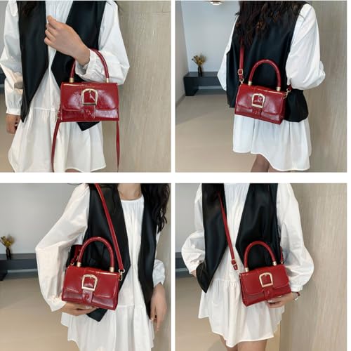 Image of Women Top Handle Clutch Handbag Cute Purse for Girls trendy Small Crossbody Bag
