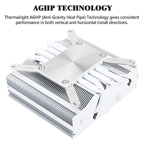 Image of Thermalright AXP90-X53 White Low Profile CPU Air Cooler, 53mm Height, TL-9015W SLIN PWM Fan, AGHP 3.0 Technology, for AMD AM4 AM5 /Intel 1150 /1151 /1155 /1156 /1200 /1700(White)