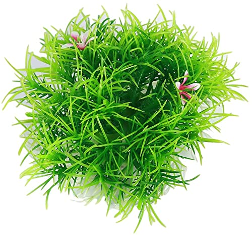 Piante Acquatiche Artificiali Per Acquario 38cm – Plastiche, Realistiche, Con Base – Set Per Acquario Dolce E Salato - 5