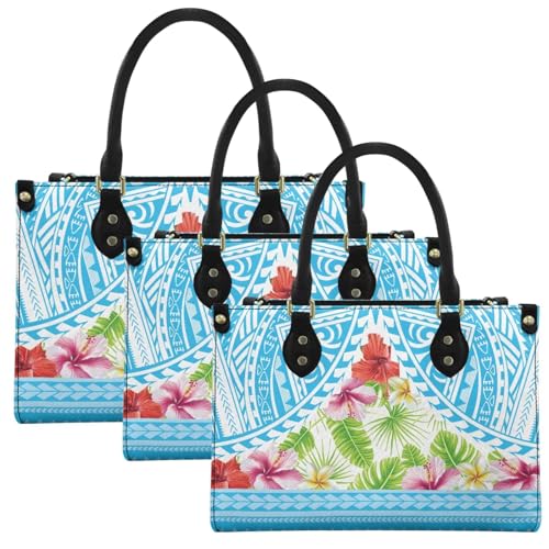 Bolso bandolera para mujer, grande, estilo hawaiano, con asa superior y tipo mensajero miniatura 6
