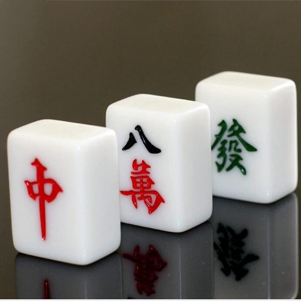Set Mahjong Digitale Cinese Set Mahjong Tradizionale Mahjong, 144 Piastrelle in Ceramica, utilizzato for i Giochi Cinesi(38 EU)