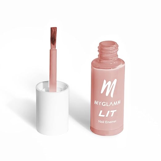 MyGlamm LIT Nail Enamel-Hey Gurl (Pink)-7ml | Nail Polish | Nail Paint | Long Lasting Nail Polish | Chip Resistant | Glossy Finish at Rs. 80
