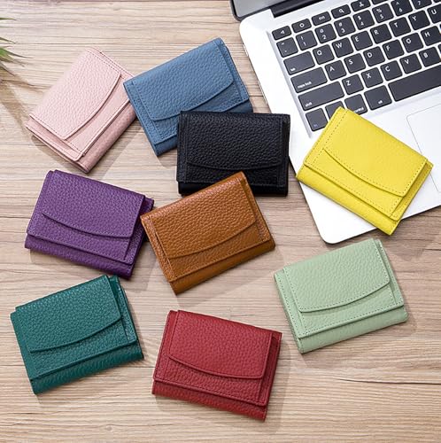 New Genuine Leather RFID Blocking Card Holder Organizer Pocket Mini Wallet, Premium Leather Wallet for Women2