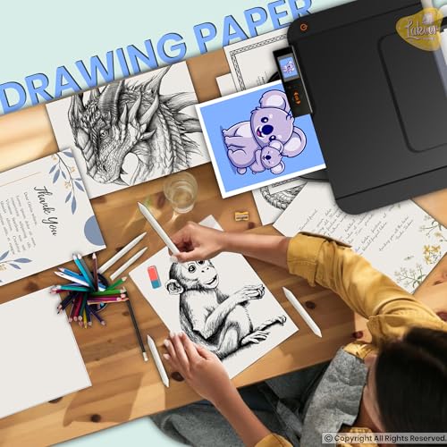 Image of Lakeer A4 Off White Drawing Paper - 100 GSM, 100 Sheets, Smooth Texture, Acid-Free, Ideal for Drawing, Sketching, Painting, Calligraphy, Etc.
