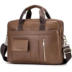 Maletin Cuero SPAHER Portadocumentos Hombre Cuero Portafolios Hombre Maletin Portatil 15,6 Pulgadas Maletín Ordenador Hombre Maletín de Trabajo Cuero Bolso Trabajo Hombre Bolso Negocios Piel Regalo para Hombre