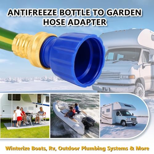 Image of 3 /4 inch RV Auto Winterizing Antifreeze Bottle Adapter Kit for Camper Trailer