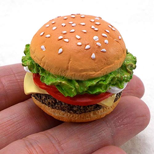 Imán pequeño de hamburguesa de resina decorativo miniatura 2