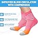 IRAMY Compression Ankle Support Socks Women Coolmax Wicking Cushioned Athletic Plantar Fasciitis Relief 3 Pairs,Grey,Large Size