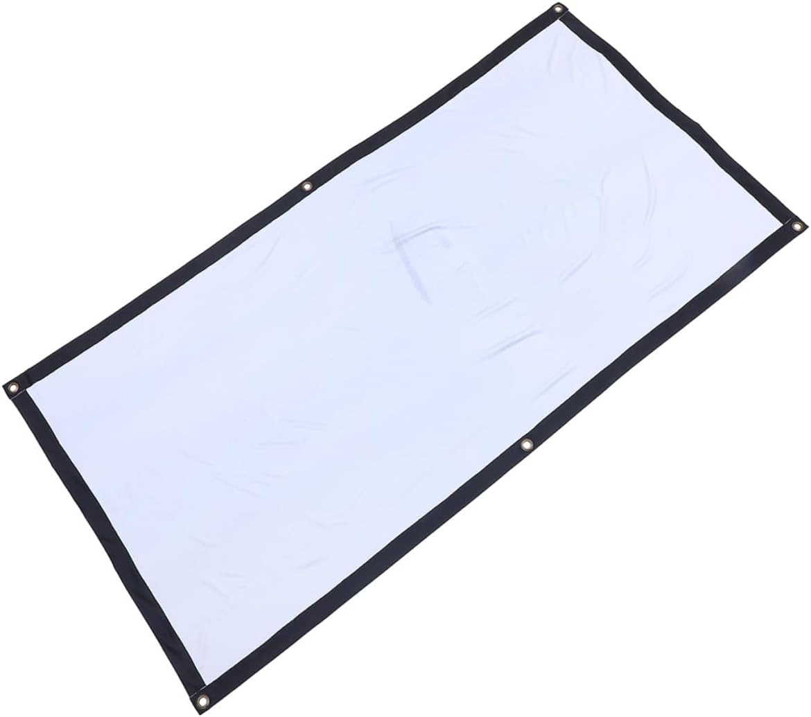 GALPADA Foldable Projector Screen with Hooks Polyester Anti-Crease Black White Projection Surface for Indoor Outdoor Home Theater Office School